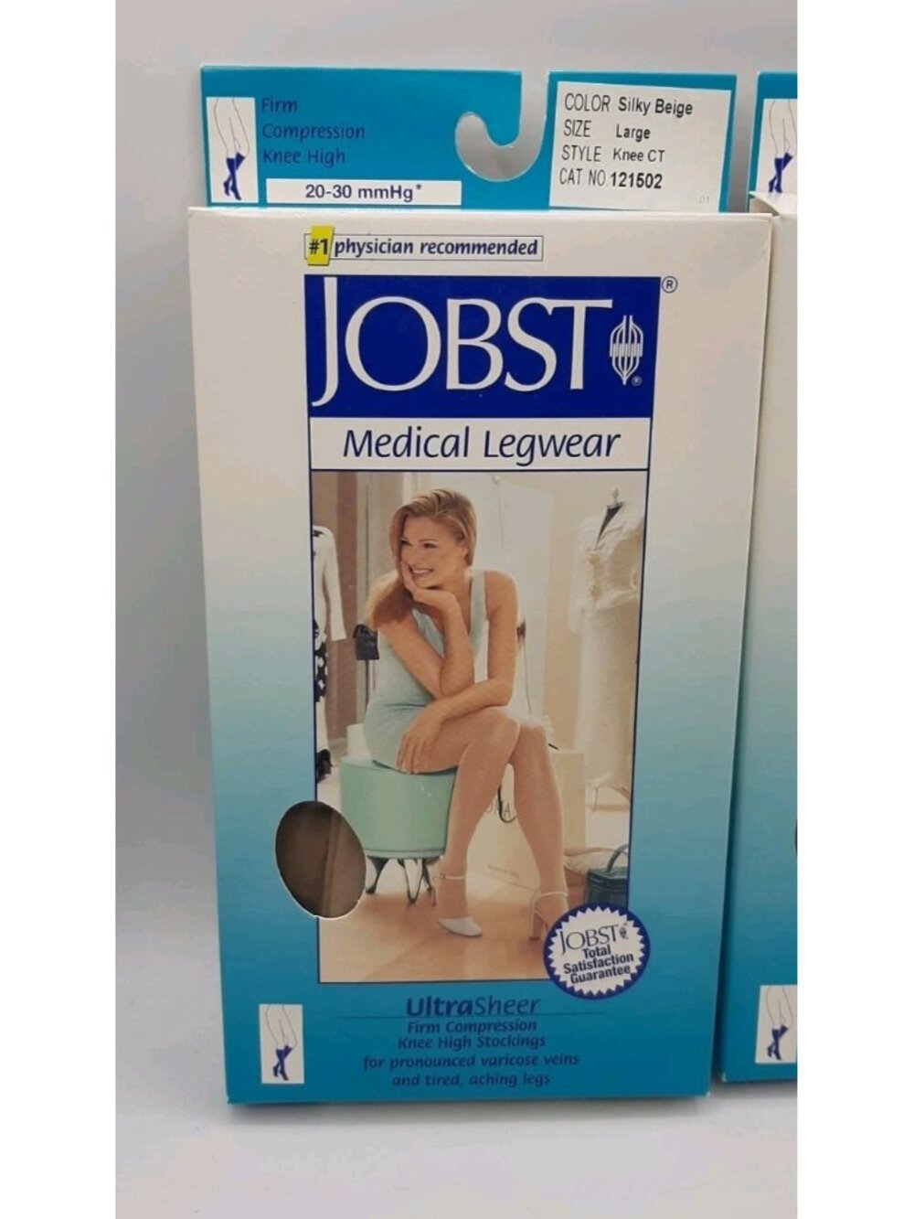 Jobst Medical Compression Knee CT Stockings 20-30 mmHg Beige Ultra Sheer LARGE
